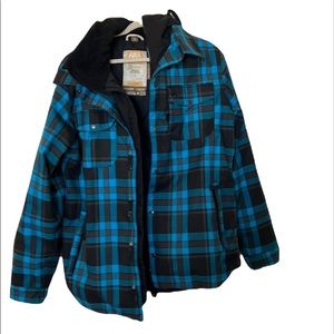 686 Blue and Black Plaid Ski Jacket